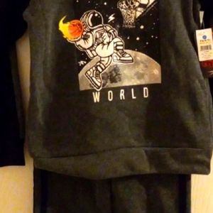 Crunch Time Boys Hooded Sweat Suit Sz 4/5